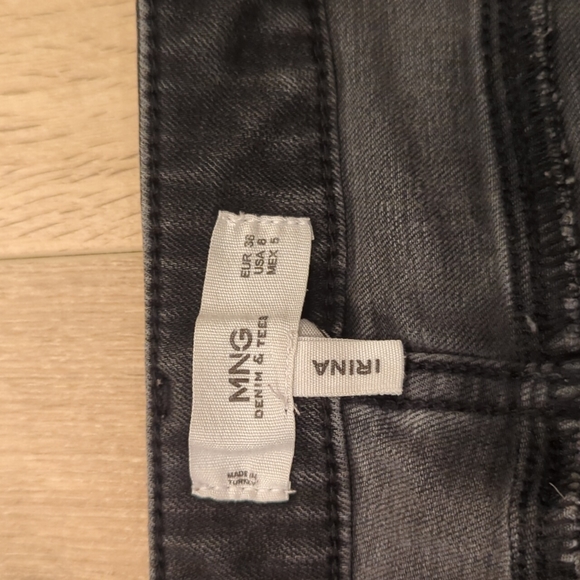 Mango Irina Black Skinny Ankle Jeans (Sz 6) - Picture 2 of 4